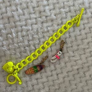 Vintage Juicy Couture Neon Yellow Charm Bracelet